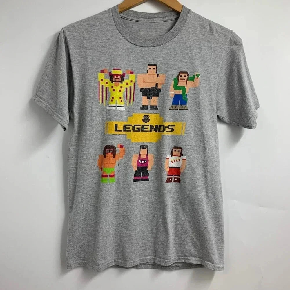 WWE Boys Wrestling Legends 8 Bit Character Andre Giant Macho Man Size 12/14